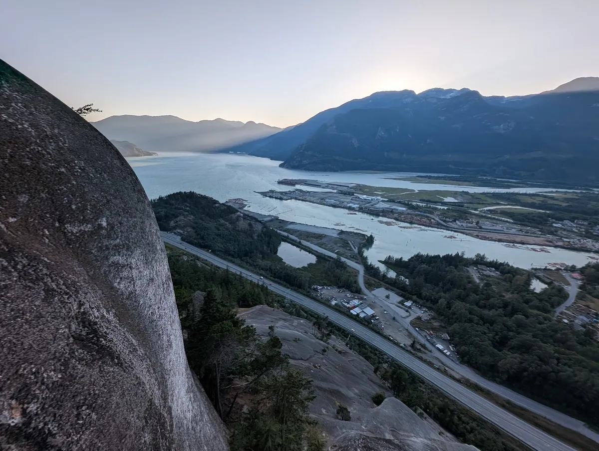 The view on the rappel down from Boomstick Crack.