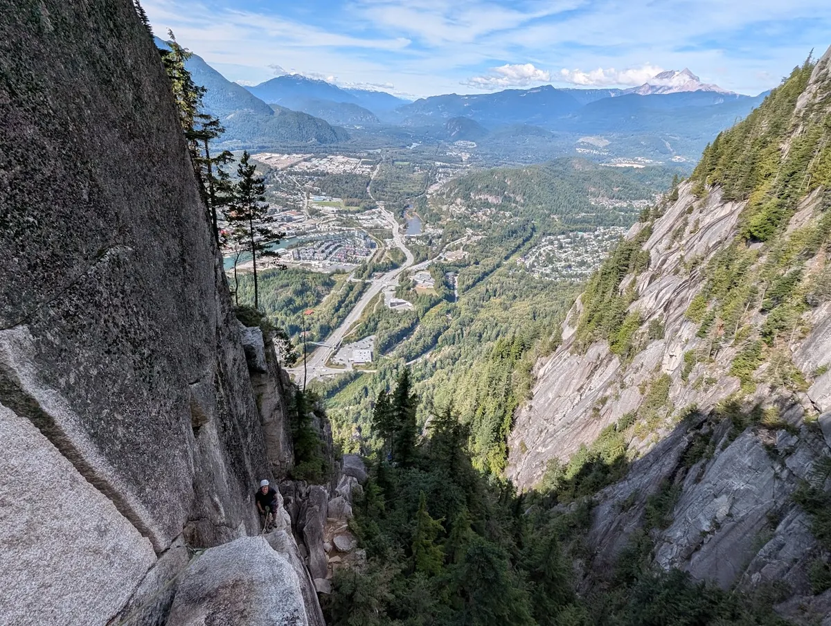 Lillian following me up the crux of Butt Lite.