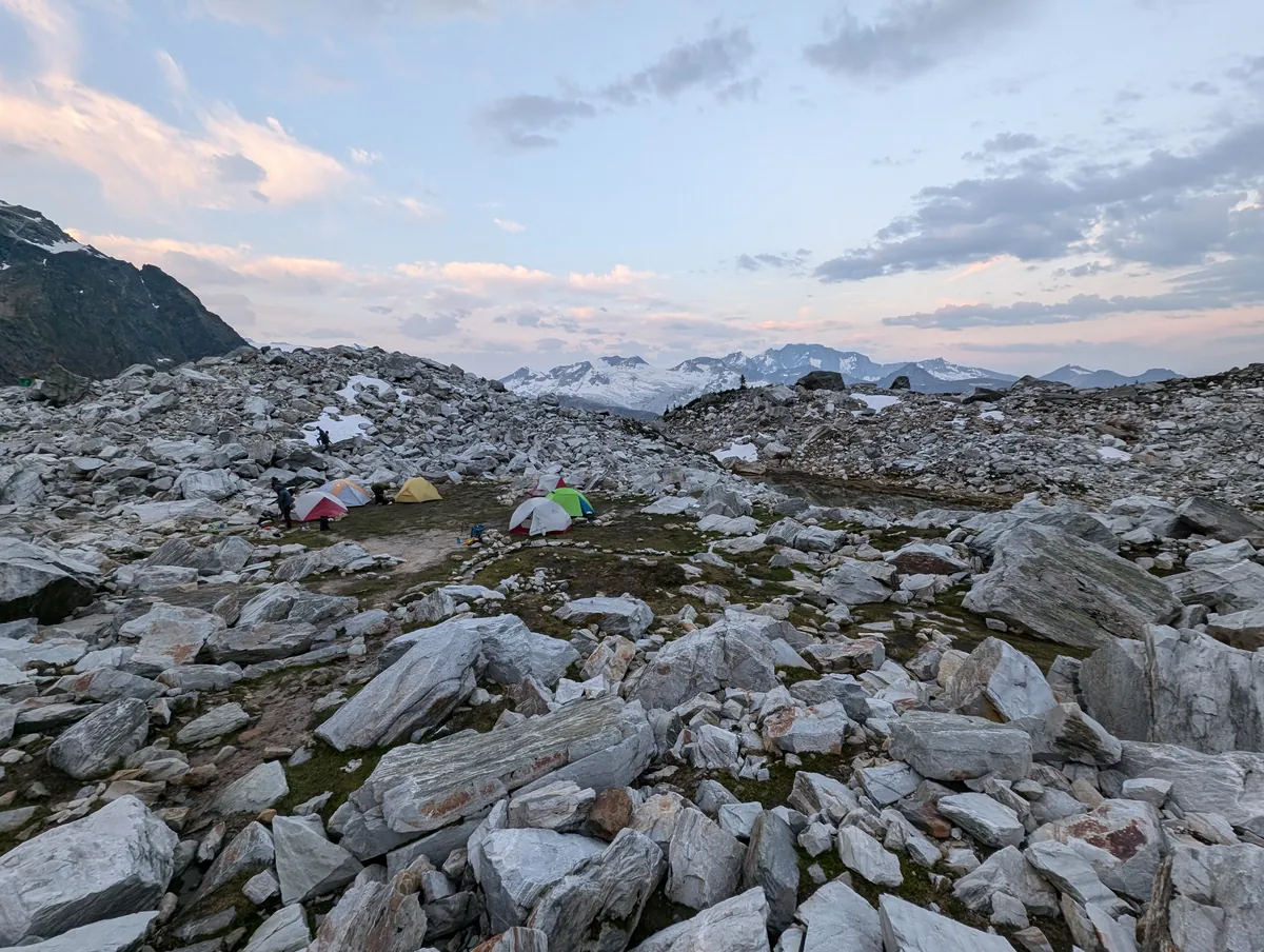 The Sir Donald basecamp.