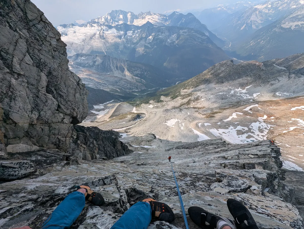 The view while rapelling.