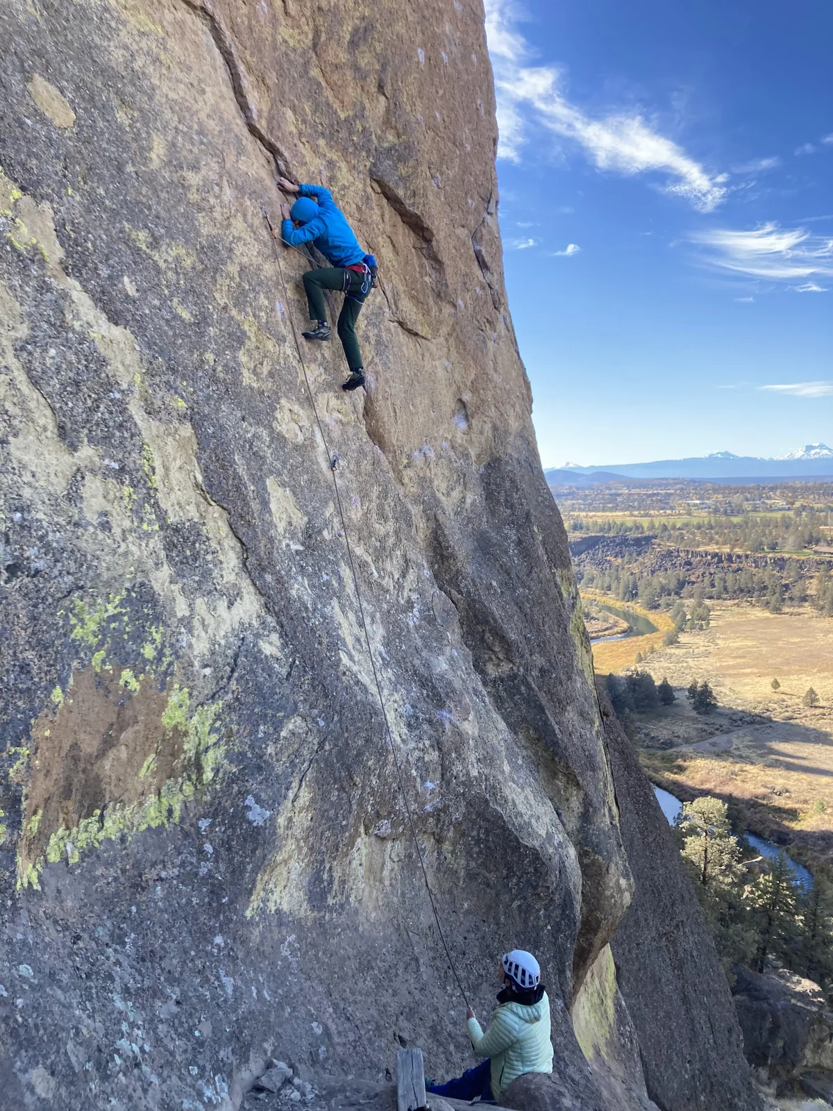 Chloe belaying me.