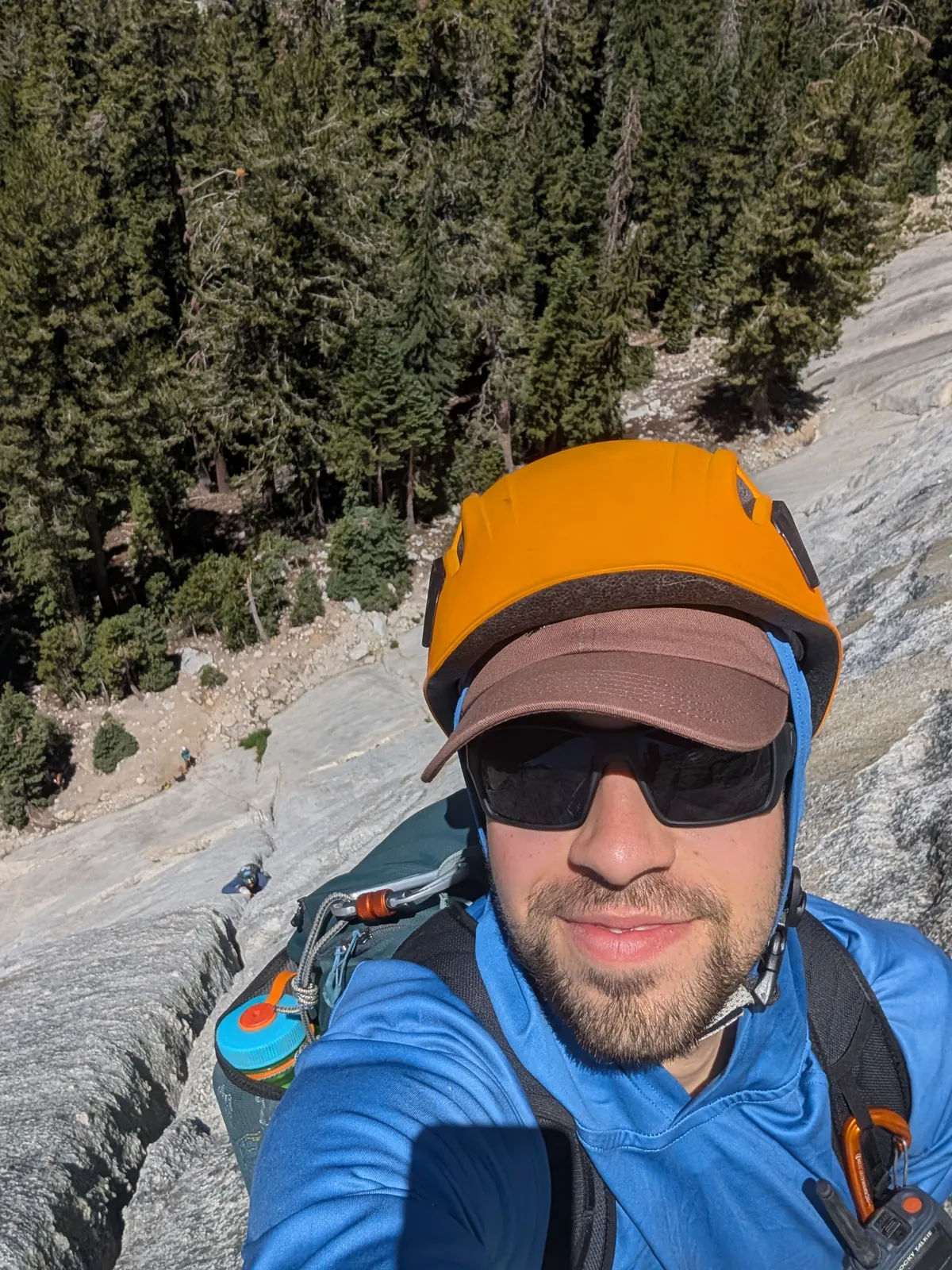 Selfie with the crack route below.